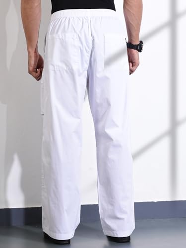Image of Thomas Scott Men's | Solid | Light Weight | Breathable Fabric | 6 Pockets | Mid Rise | Loose Fit | 100% Cotton | Elasticated | Chino Trouser | Pants