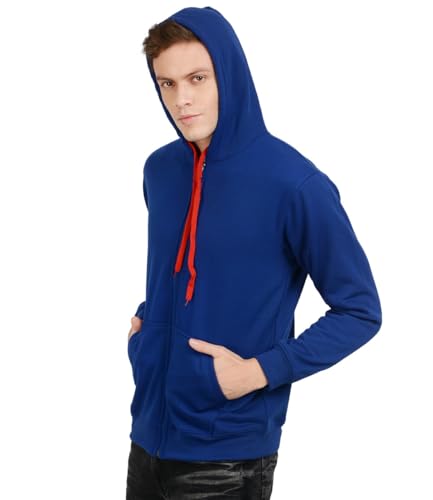 Image of Scott International Men's Solid Cotton Hoodies for Men, Trendy and Comfortable Sweatshirts for Men, Stylish Winter Wear with Hood and Pockets, Fashionable Hooded Sweatshirts