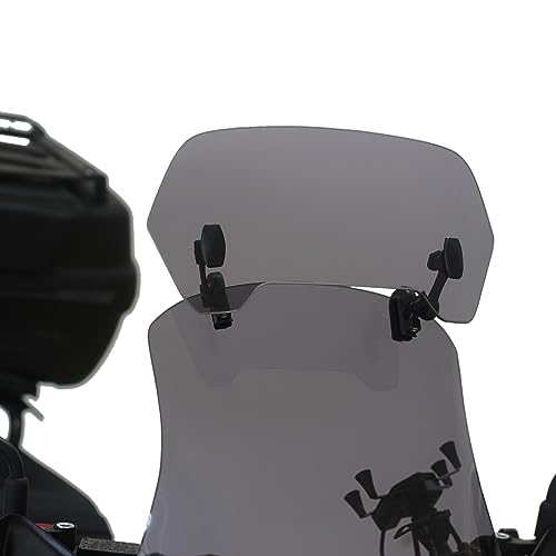 GP Kompozit Universal Windshield Extension Adjustable Clip Windscreen Spoiler Deflector Clear - Image 3