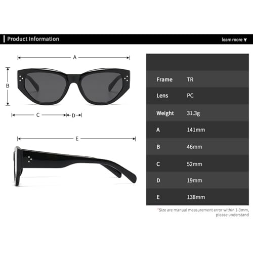 Lunettes de soleil œil de chat UV400 punk mixtes pour course à pied - 6