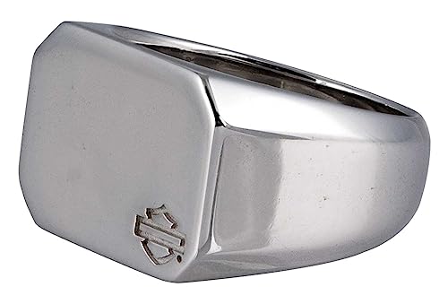 Harley-Davidson Men's Modern Edge Bar & Shield Signet Ring - Sterling Silver (7)