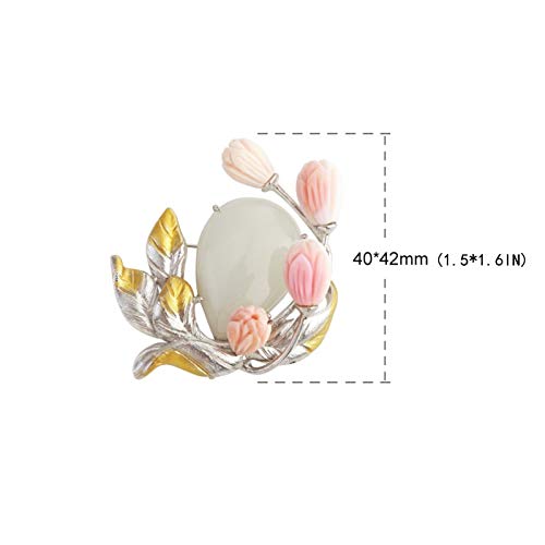 Broches en Jade Hetian pour accessoiriser vos pulls et cardigans en maille - 6