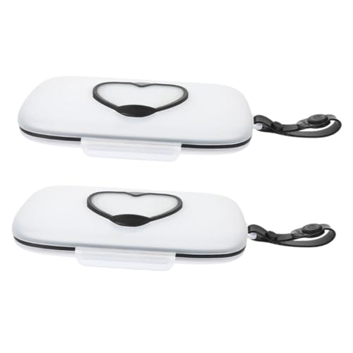 FONDOTIN 2pcs Travel Wipe Holder Fun Cover Square Tissue Box Dispenser Reusable
