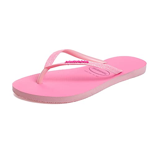 Chinelo Slim Glitter Neon, Havaianas, Feminino, Rosa Macaron, 39/40