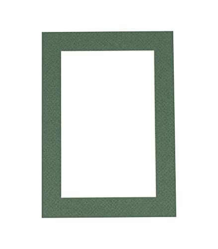 CountryArtHouse Hunter Green Acid Free 12x16 Picture Frame Mats with White Core Bevel Cut for 8.5x11 Pictures - Fits 12x16 Frame - One Mat - with Bag & Backing