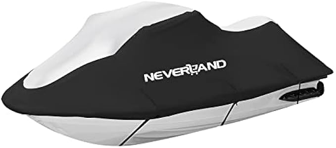 NEVERLAND Jet Ski Cover 3 Seats Heavy Duty Waterproof 210D with 2 Air Vent Marine Grade UV Resistant Fits Yamaha Sea-Doo up to 120"