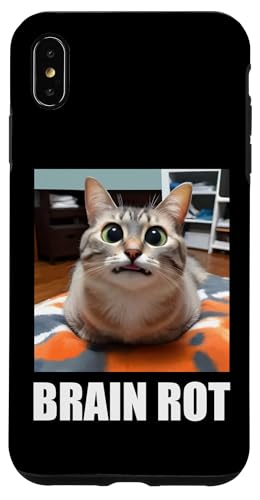 Brain Rot Meme �V���c Word Of The Year Funny Cat Brain Rot �X�}�z�P�[�X iPhone XS Max �p