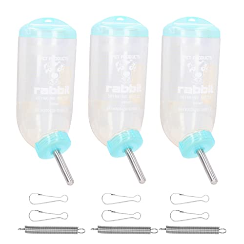 Alimentador de água para hamster conjunto de 3 garrafas de água para hamster de plástico inofensivo