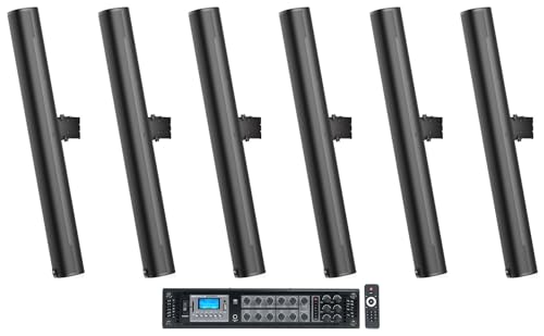 Rockville Amp Bundle with (6) JBL COL800-BK 32