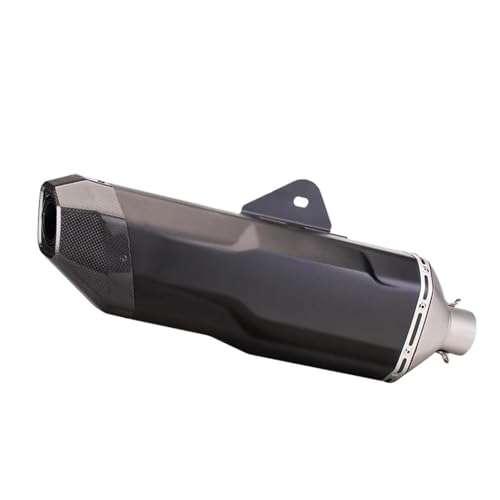 Pot d'échappement universel 51mm moto avec embout en carbone véritable