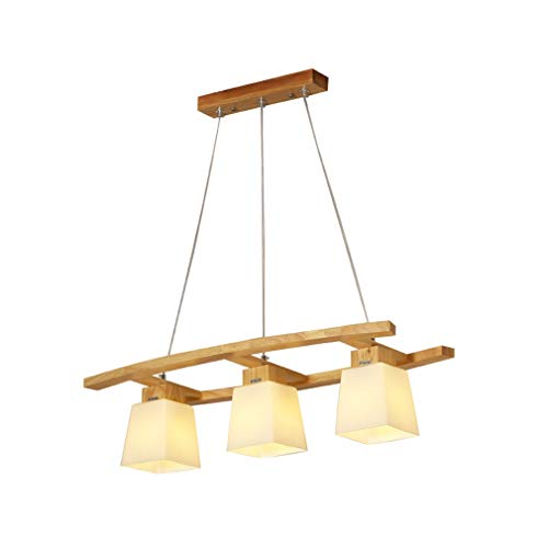 Suspension bois style rétro pays pour éclairer une table de salle à manger cosy