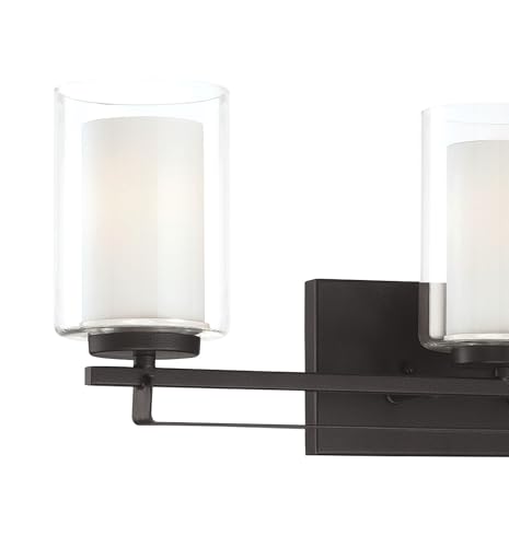 Image of Minka Lavery 6103-66 Parsons Studio Vanity Bath Light, 3-Light, 300 Total Watts, 24-in H x 8.75-in W, Sand Coal Black