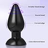 Eysilk Extra Butt-Plug - Analplug für Fortgeschrittene, Stimulierender Anal-Plug für Frauen und Männer, mit Haftenden Standfuß mit Lube, handfreie Nutzung (Schwarz XL) #1