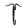 Hand Forged Animal Face Metal Hook Wrought Iron Wall Coat Hook Blacksmith Metal Wall Hooks Rack Handmade Rustic Wall Hook Home Classic Look Black Antique Finish Wall Hooks By Living Ideas
