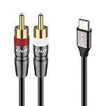 J&D USB C to 2 RCA Cable, USB Type-C to 2RCA Male Audio Stereo Y Splitter Cable Cord Compatible for iPhone 16/17 Series, Google Pixel 10/9/8, MacBook Pro, Tablets, Laptop, 1 Meter
