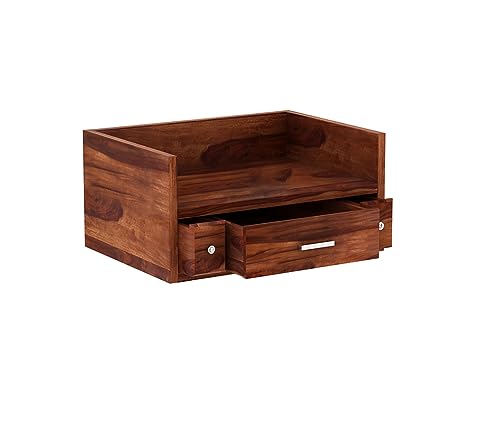Image of Wudniture Sheesham Wood Ananta Handcrafted Home Mandir /Temple (Honey Finish) | Wooden Pooja Mandir for Home & Office