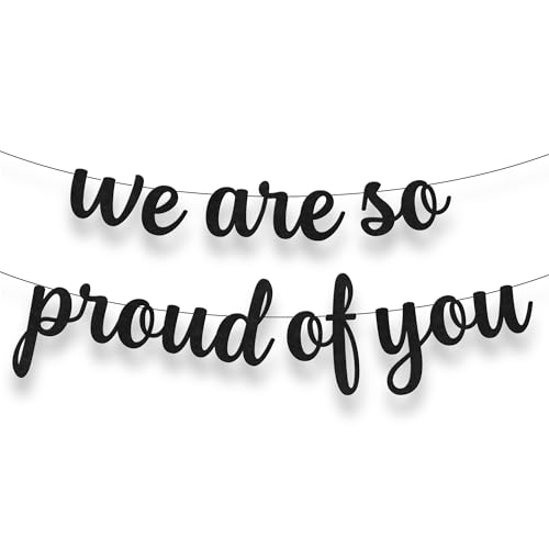 Image of KatchOn, Felt We are So Proud of You Banner - 8 Feet, No DIY | Congratulations Banner 2026, 2026 Graduation Decorations | We are So Proud of You Sign for Air Force Decorations for Party