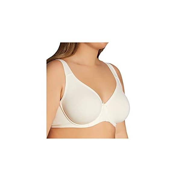 Fruit of the Loom Women's Plus-Size Cotton Unlined Underwire Bra, Pristine, 44D