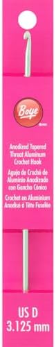 Crochet Hook 6\" Aluminum Size D - Cottonwood