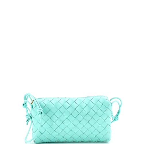 Bottega Veneta, Pre-Loved Loop Crossbody Bag Intrecciato Nappa Mini, Blue