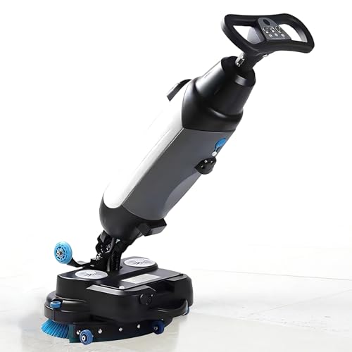 Limpiador eléctrico de suelos con cepillos de fregona de 45 cm, tanque de limpieza de 4,5 l, tanque de aguas residuales de 7,5 L, batería de 36 V, eficiencia de 1200 m²/h, autopropulsado