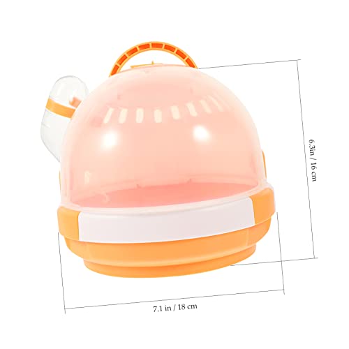 VICASKY Small Portable Hamster Travel Cage with Transparent Design Convenient Handle and Breathable Structure for Easy Outdoor Use for Sightseeing Camping and Trips