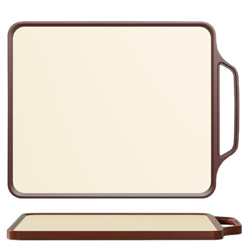 Tabla de cortar de doble cara, tabla de amasar para cortar, parte de corte de cocina multifuncional, diseño reversible, duradera y fácil de limpiar, ideal para preparación de alimentos y verduras