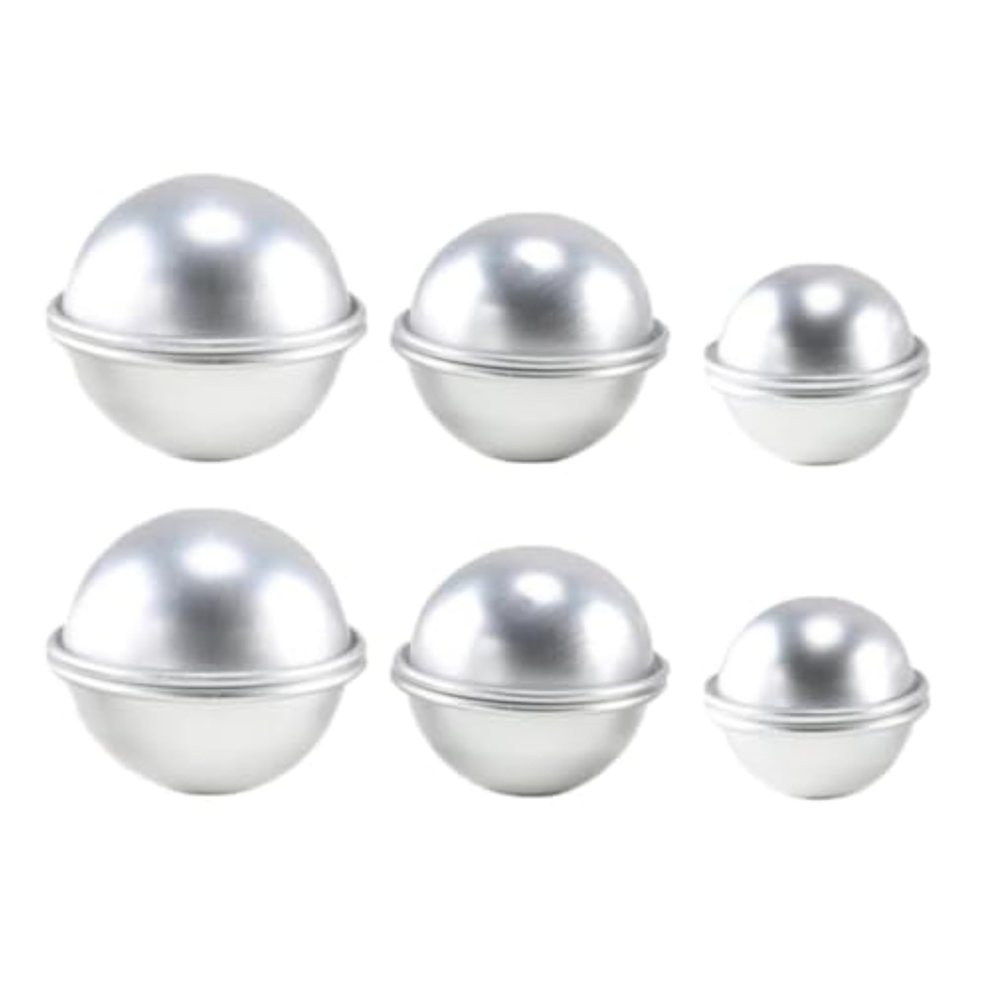 6pcs Aluminum Bath Bomb Molds, DIY Cake Moulds