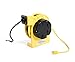 Woodhead 990-1547 Cable Reel with Super Safeway Connector - NEMA 1 Cord Drum Reel with 14/3 SJTOW, 15 A, 45ft. Cord, 1 Outlets