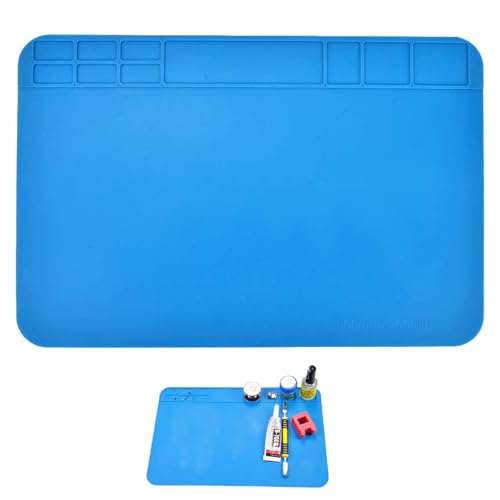 Estera de Soldadura, Almohadilla de Soldadura con piel Oxidada de 30x20cm, Almohadilla de Soldadura Resistente al Calor, Almohadilla de Soldadura Flexible, Almohadilla de Soldadura de Silicona
