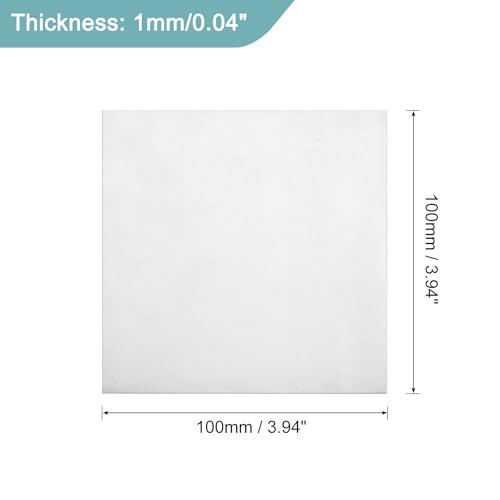 QUARKZMAN 1 Stück GR1 Titanplatte Blech 100x100x1mm Titanlegierung Metallblech Für Industriemaschinen Metallbearbeitung (4\x4\x0.04\)