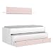 DEKIT GRUPO RIMOBEL Cama Compacto 1 CAJONES+ESTANTERIA Artic/Rosa
