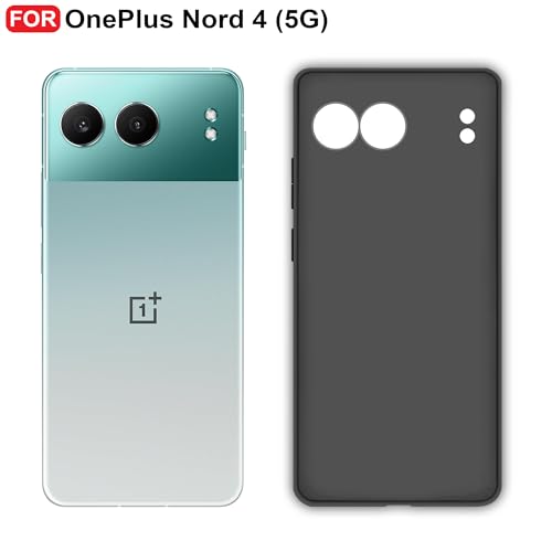 Image of CEDO Back Cover for OnePlus Nord 4 (5G) | Camera Bump Protection & Inner Velvet Fabric Lining | Ultra Slim Matte Soft Rubberised Case Cover (Black)