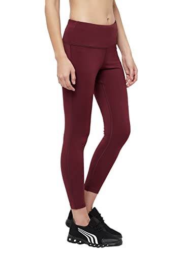 Image of TRUEREVO Sports Leggings for Women-Stretch Dryfit High Waist 7 /8th Gymwear Pants with Back Zipper Pocket-Quick Dry Activewear-Training Tights- for Yoga, Sports, Gym, Workout and Running