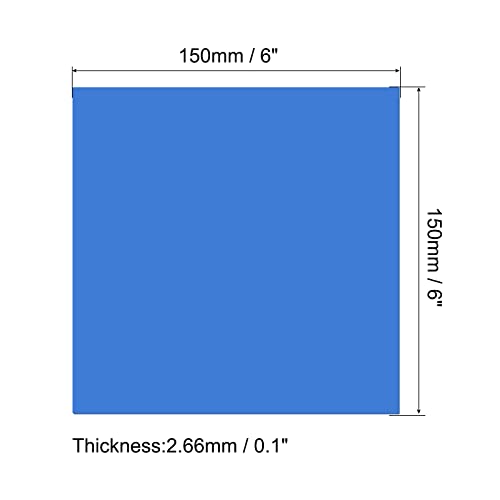 Image of MECCANIXITY PMMA Acrylic Sheets Colored Non Transparent 6 x 6 Inch Light Blue for Glass, DIY, Painting, Art Craft