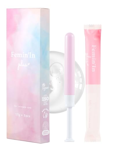 【産婦人科医監修×美人百花掲載】Femin'In Plus 【タンポン型アプリケーター】《乳酸菌＆17種類の美容成分配合》デリケートゾーン 保湿 インナージェル 匂いケア 黒ずみ かゆみ ソープ オイル 潤滑ゼリー 膣カンジダ 細菌性膣炎 フェミニンウォッシュ フェムケア ビデ 洗浄 使い捨て [ラクトバチルス乳酸菌 CICA ヒアルロン酸 ナイアシンアミド etc.] Femin'in Plus | Wellmo (通常版, 3, 本)