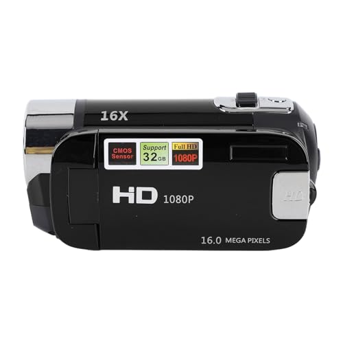 Caméra DV 4K 48MP avec écran rotatif TFT de 2,7 pouces et zoom 16x noir