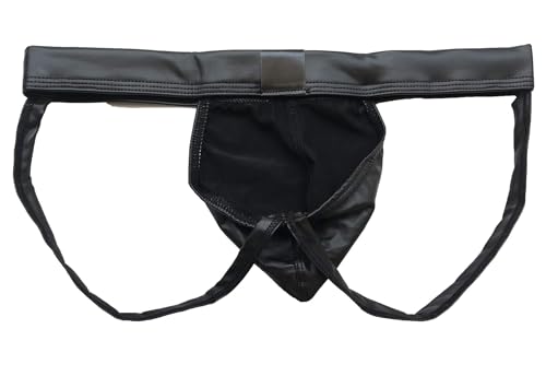 Mendove Men's Patent Leather Jockstrap, Open Back Sexy Panties Lingerie Under for Men2