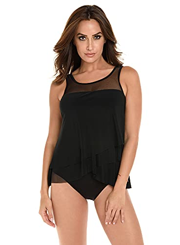 Miraclesuit Women's Swimwear Mirage High Neckline Underwire Bra Tankini Bathing Suit Top