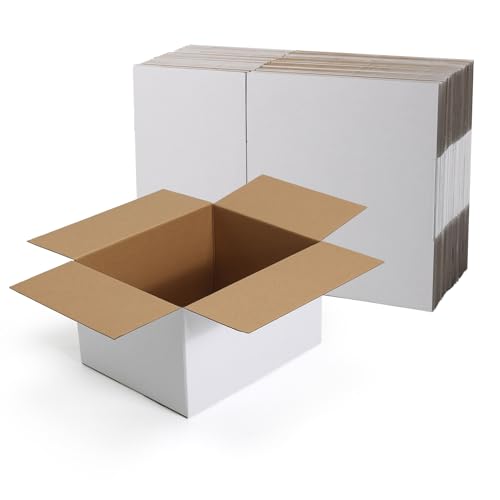 HORLIMER 25 Paquetes de Cajas de Carton para Envios 25,4 x 20,4 x 15,3 cm, Cajas Regalo Carton, Cajas Embalaje Cartón para Pequeñas Empresas
