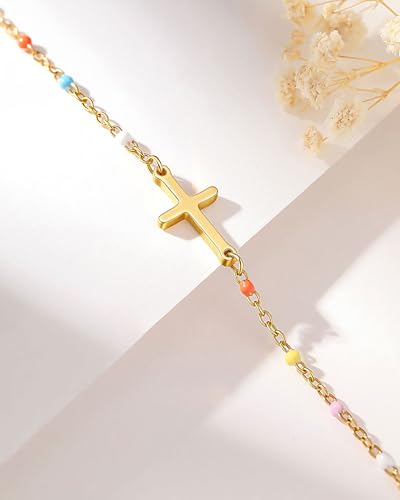 PINKDODO Happy 12th 13th 16th Birthday Gifts for Girls Cross Bracelet 12/13/16 Year Old Girl Birthday Gifts Ideas4