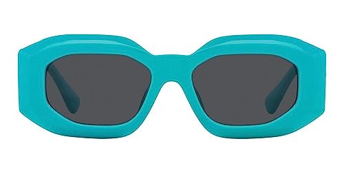 Versace VE 4425U 543987 Azure Nylon Irregular Sunglasses Dark Grey Solid Color Lens2