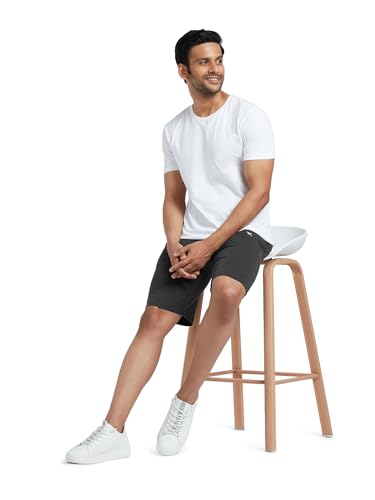 Image of XYXX Men's Ace Cotton Regular Fit Solid Shorts with Side Pockets and No Marks Waistband