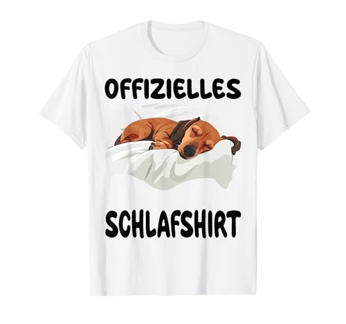 Lustiges Dackel Wiener Hund Offizielles Schlafshirt T-Shirt