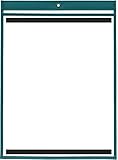 StoreSMART - Magnetic Rigid Sewn Vinyl Plastic Pockets - Green - 100 Pack - 11
