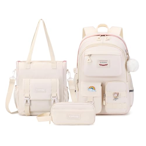 MUSEVOS Mochila para meninas para escola, mochila para adolescentes com vários bolsos, mochila para