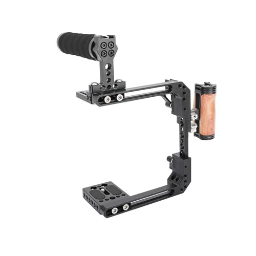 Demi-cage caméra réglable SZRIG poignée latérale supérieure support flash SZ0197