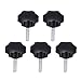 Tool parts Clamping Screw Knob 48mm Dia Plum Hex Shaped Grips Knob M8 x 50mm Thread - 5pcs