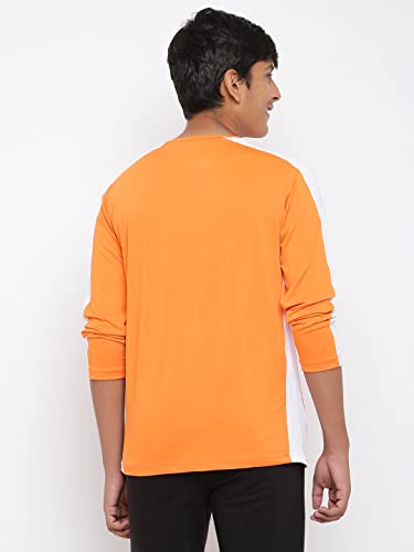 Image of Li'l Tomatoes Boys Regular Fit Printed Round Neck Cotton Tshirt Orange
