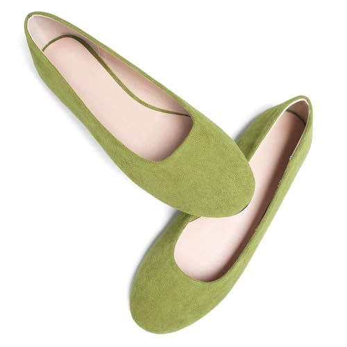 Image of Dear Time Women's Flats Comfortable Slip On Ballet Flats Soft Solid Casual Shoes